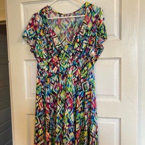 Dress, Leota brand, size 1X, neon.